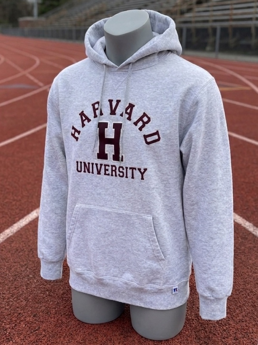 Vintage Russell Athletic Harvard University Hoodie - Gray, Size M